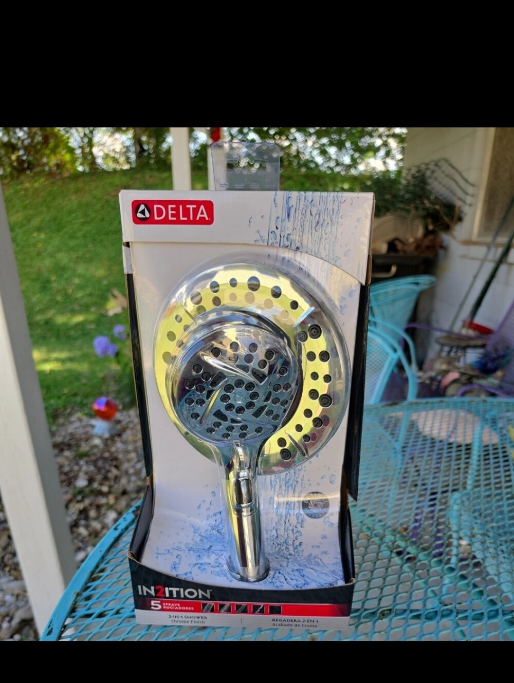 Delta In2Ition 5 Spray Hand Shower & Shower Head Polished Chrome 75585 Damage Bx